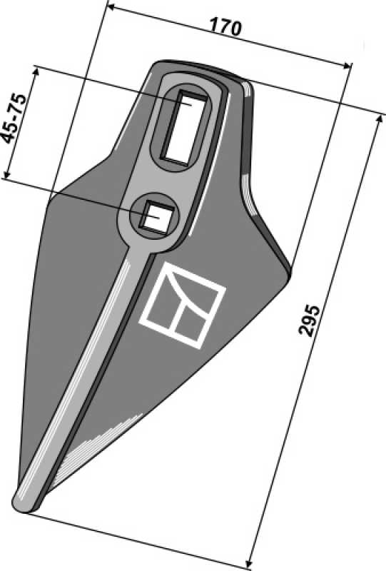 Gänsefußschar 170mm